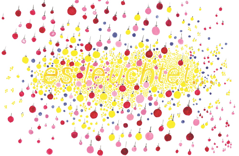 Gabriela Oberkofler, es leuchtet, illuminato, illumina, 2014, Filzstift auf Papier